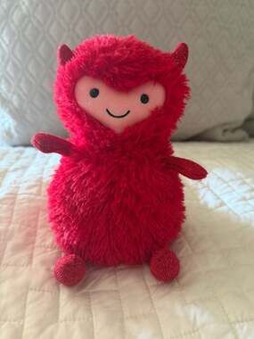 Retired Jellycat Hugg McSnugg Red Love Devil Valentine Plush
